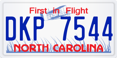 NC license plate DKP7544