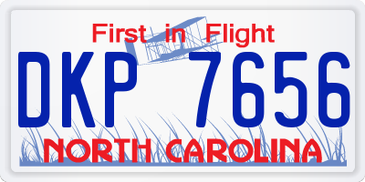 NC license plate DKP7656