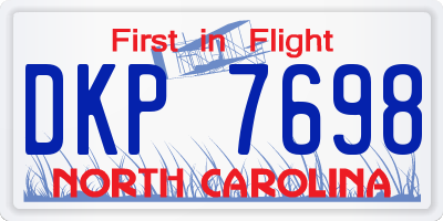 NC license plate DKP7698