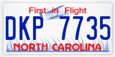 NC license plate DKP7735