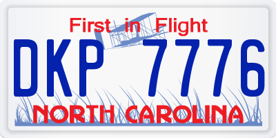 NC license plate DKP7776