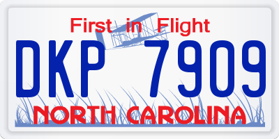 NC license plate DKP7909