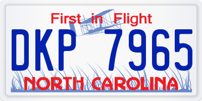 NC license plate DKP7965