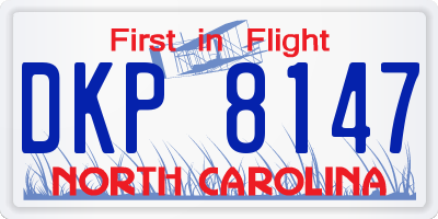 NC license plate DKP8147
