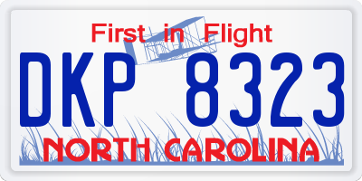 NC license plate DKP8323