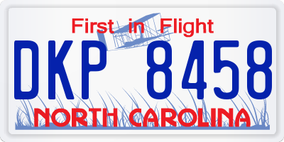 NC license plate DKP8458