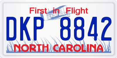 NC license plate DKP8842