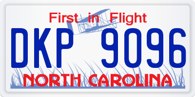 NC license plate DKP9096