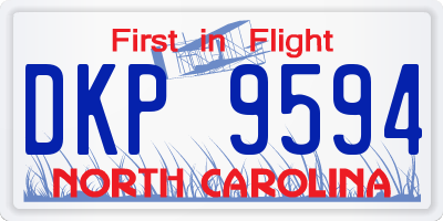 NC license plate DKP9594