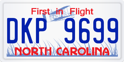 NC license plate DKP9699