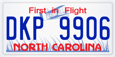 NC license plate DKP9906
