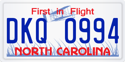 NC license plate DKQ0994