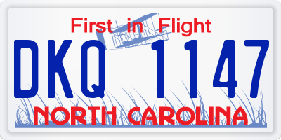 NC license plate DKQ1147