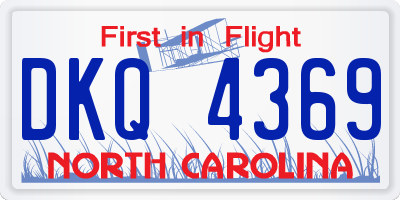 NC license plate DKQ4369