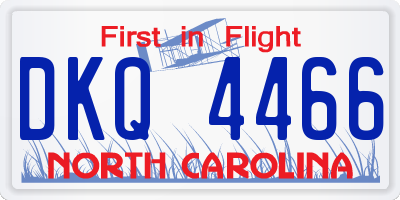 NC license plate DKQ4466
