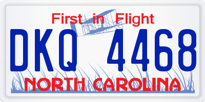NC license plate DKQ4468