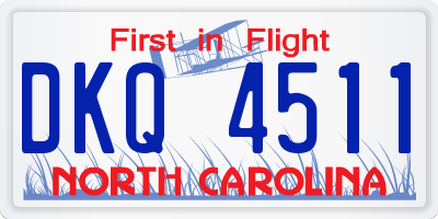 NC license plate DKQ4511
