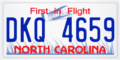 NC license plate DKQ4659