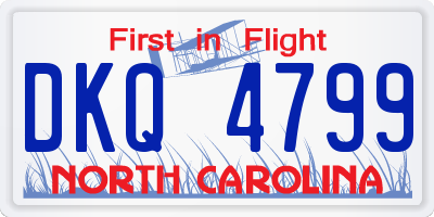 NC license plate DKQ4799