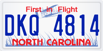 NC license plate DKQ4814