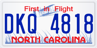 NC license plate DKQ4818