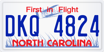 NC license plate DKQ4824