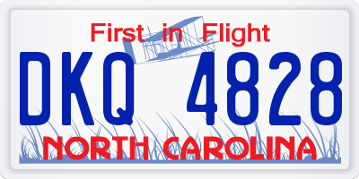 NC license plate DKQ4828