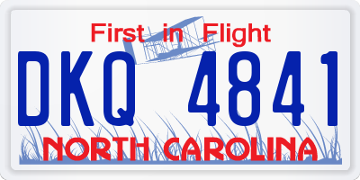 NC license plate DKQ4841