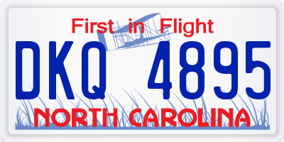 NC license plate DKQ4895