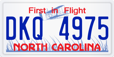 NC license plate DKQ4975