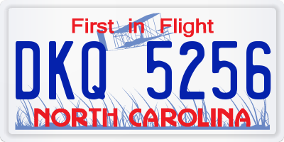 NC license plate DKQ5256