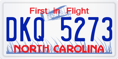 NC license plate DKQ5273
