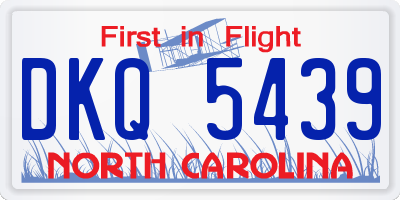 NC license plate DKQ5439