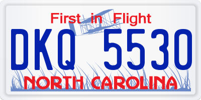 NC license plate DKQ5530