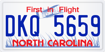 NC license plate DKQ5659