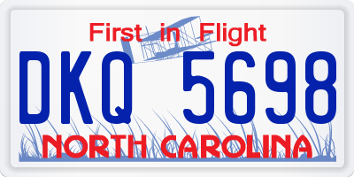 NC license plate DKQ5698