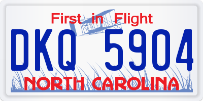 NC license plate DKQ5904