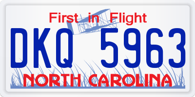 NC license plate DKQ5963