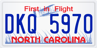 NC license plate DKQ5970