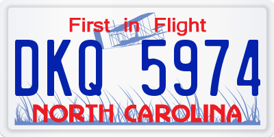 NC license plate DKQ5974