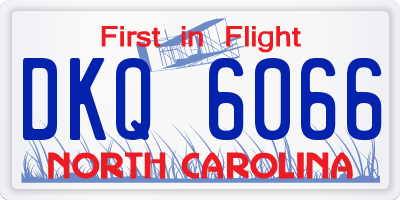 NC license plate DKQ6066