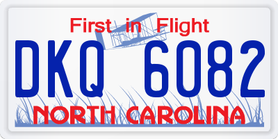 NC license plate DKQ6082