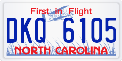 NC license plate DKQ6105