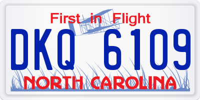NC license plate DKQ6109