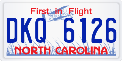 NC license plate DKQ6126