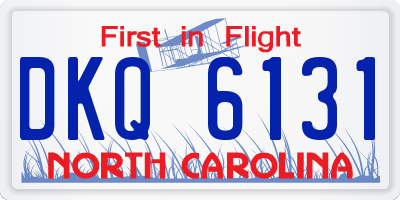 NC license plate DKQ6131