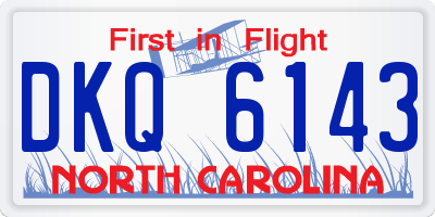 NC license plate DKQ6143