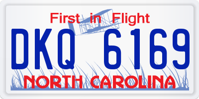 NC license plate DKQ6169
