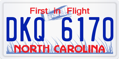 NC license plate DKQ6170