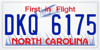 NC license plate DKQ6175